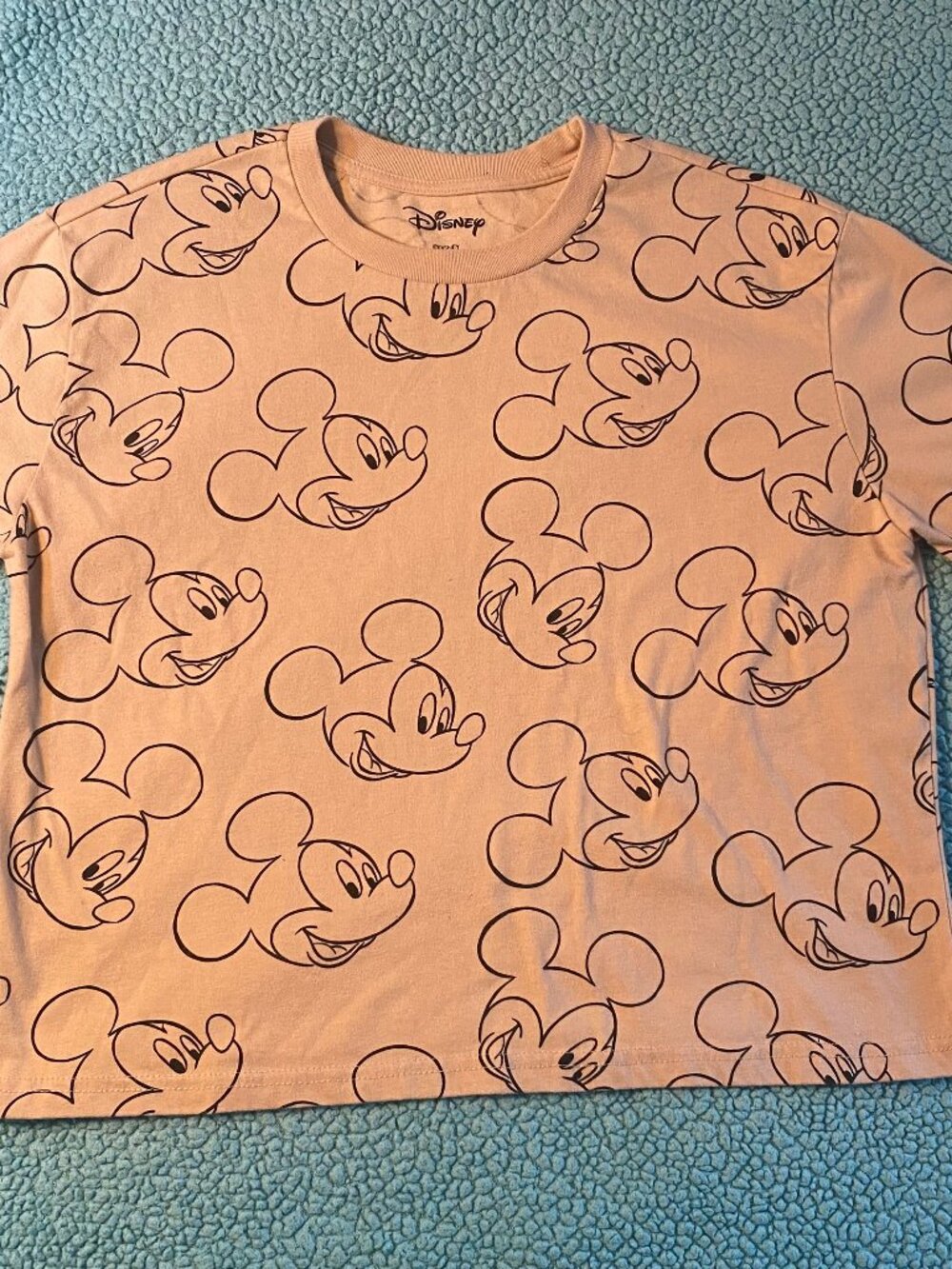 Disney Mickey Mouse XL Crop T-shirt Tan Beige